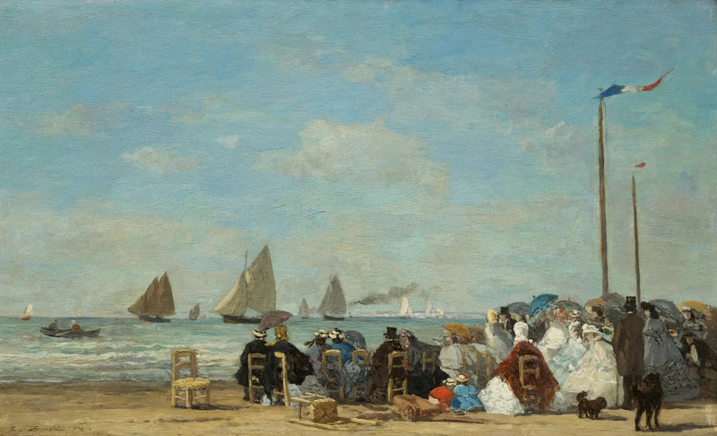 Strand Szene in Trouville - Eugène Boudin