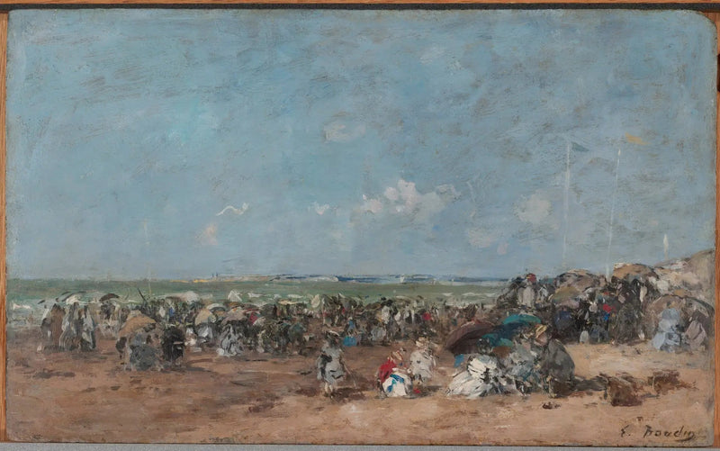 Strand Szene in Trouville - Eugène Boudin