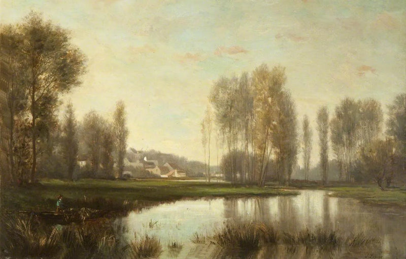 Flusslandschaftsszene - Stanislas Lépine