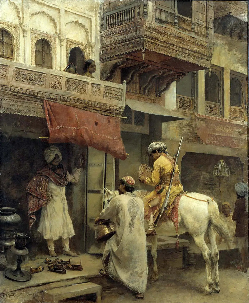 Straßenszene in Indien - Edwin Lord Weeks
