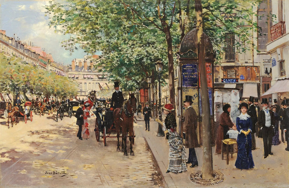 Scène de rue parisienne - Jean Béraud image 1 reproduction artisanale de tableau