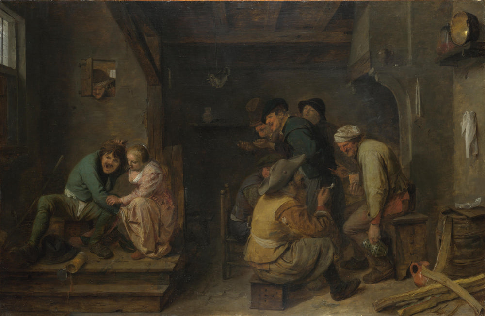 Scène de taverne - Adriaen Brouwer image 1 tableau peint à l’huile sur toile