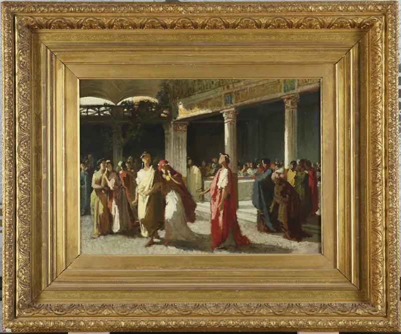Dramatische Szene in einem Gerichtssaal - Frederic Leighton