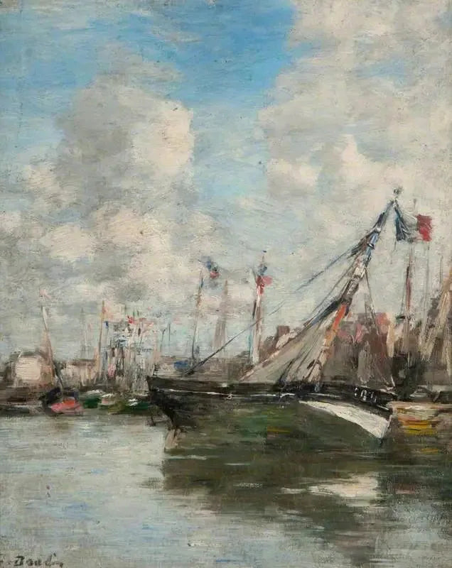 Szene im Hafen, Trouville - Eugène Boudin