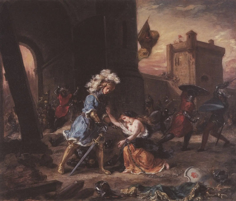 Szene aus dem Roman von Amadis de Gaule - Eugène Delacroix