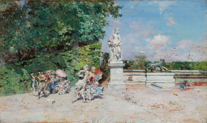 Galantes Szene im Park von Versailles - Giovanni Boldini