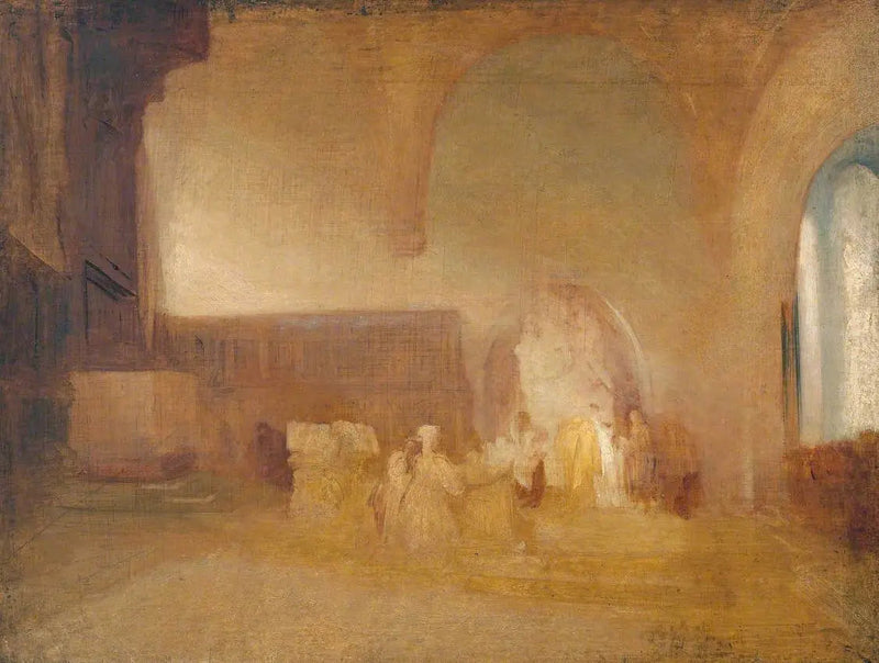 Szene in einer Kirche oder gewölbten Halle - J. M. W. Turner