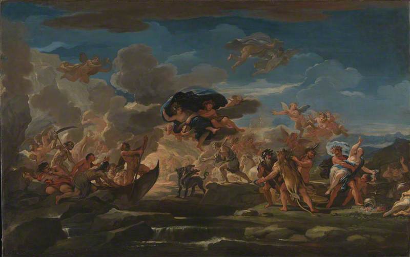 Mythologische Szene des Vergewaltigungs von Proserpina - Luca Giordano