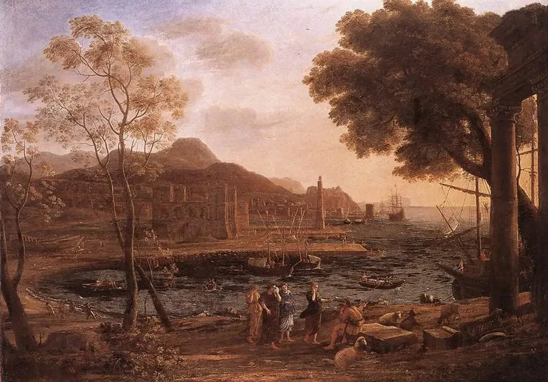 Hafenansicht mit trauernden Heliaden - Claude Lorrain
