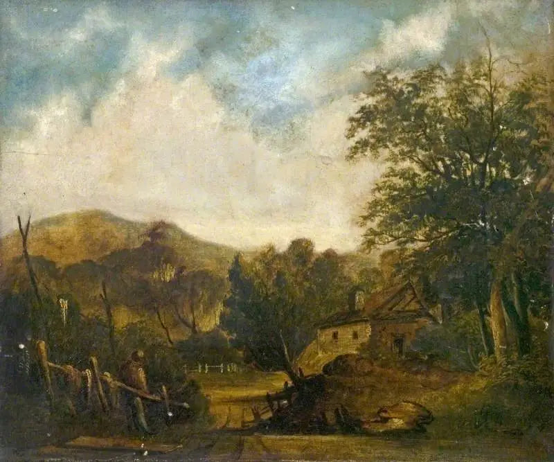 Ländliche Szene mit einer Hütte - John Constable