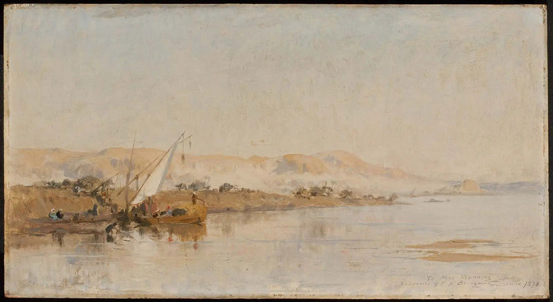 Szene am Nil - Frederick Arthur Bridgman