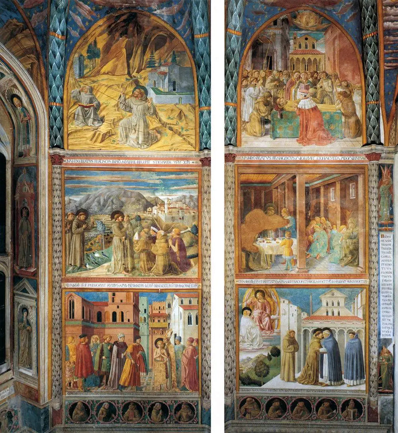 Szenen aus dem Leben des heiligen Franziskus, Südwand - Benozzo Gozzoli