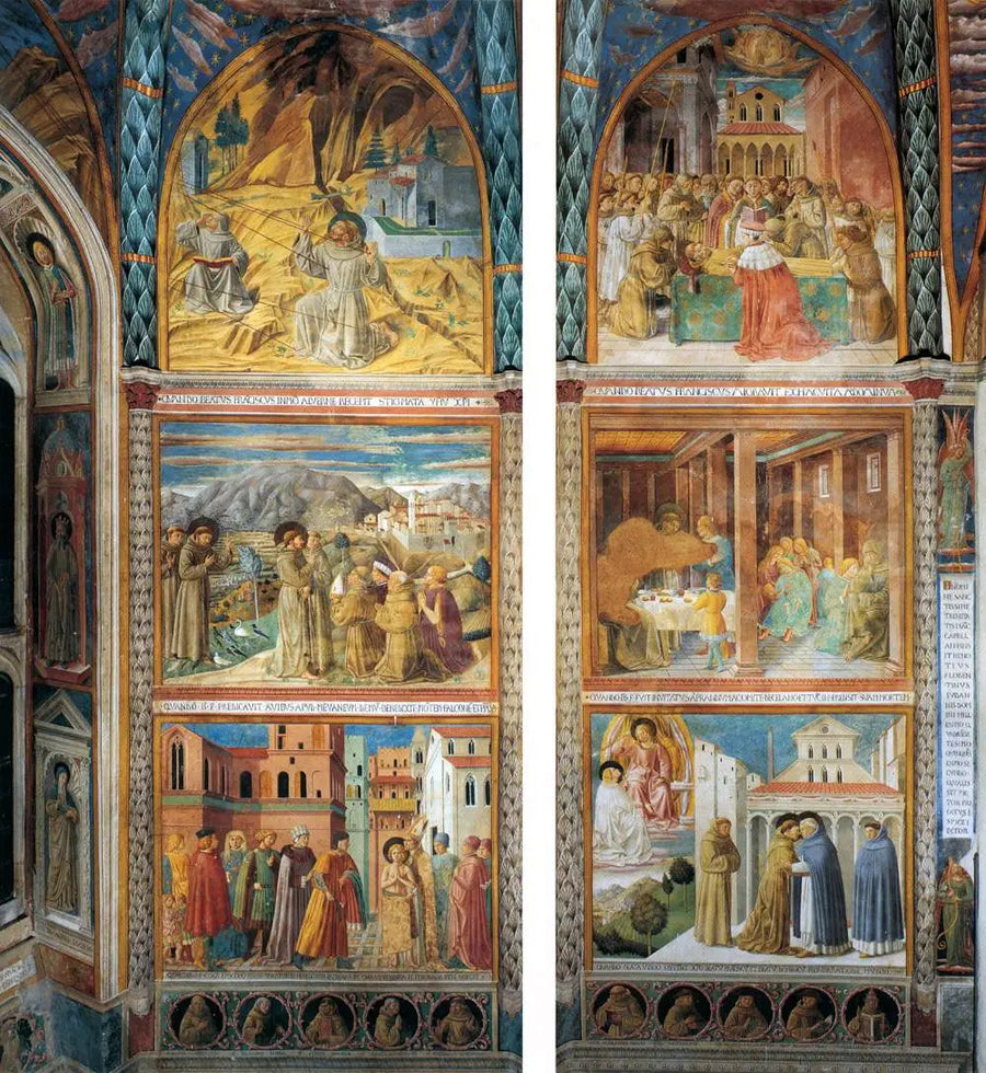 Szenen aus dem Leben des heiligen Franziskus, Südwand - Benozzo Gozzoli