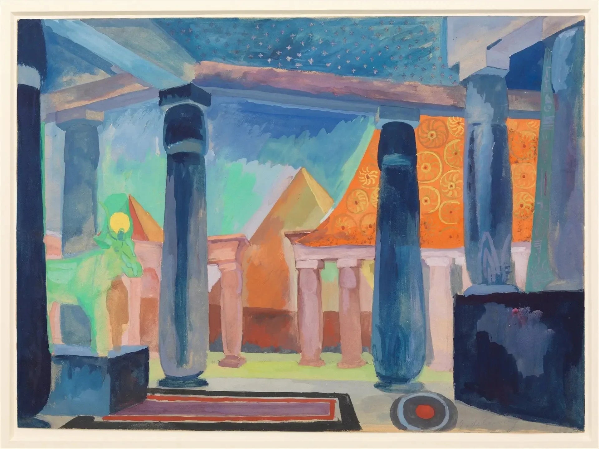 Scénographie pour Cléopâtre - Robert Delaunay image 1 reproduction de peinture à l’huile