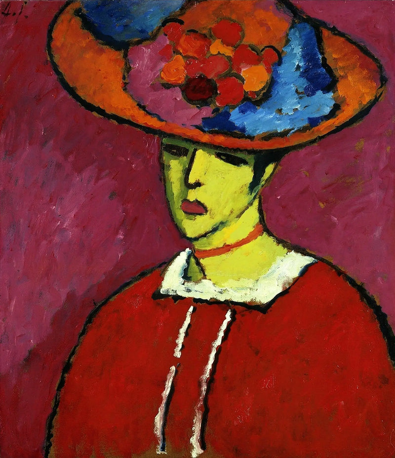 Schokko mit breitkrempigem Hut - Alexej von Jawlensky