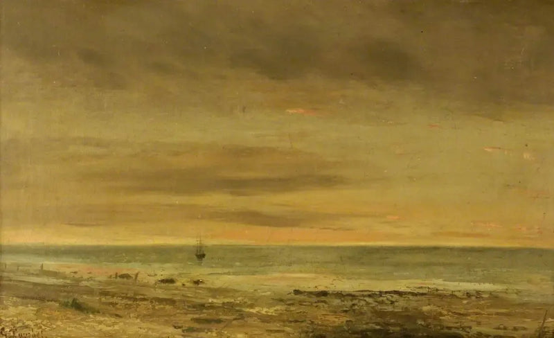 Seestück in Honfleur - Gustave Courbet
