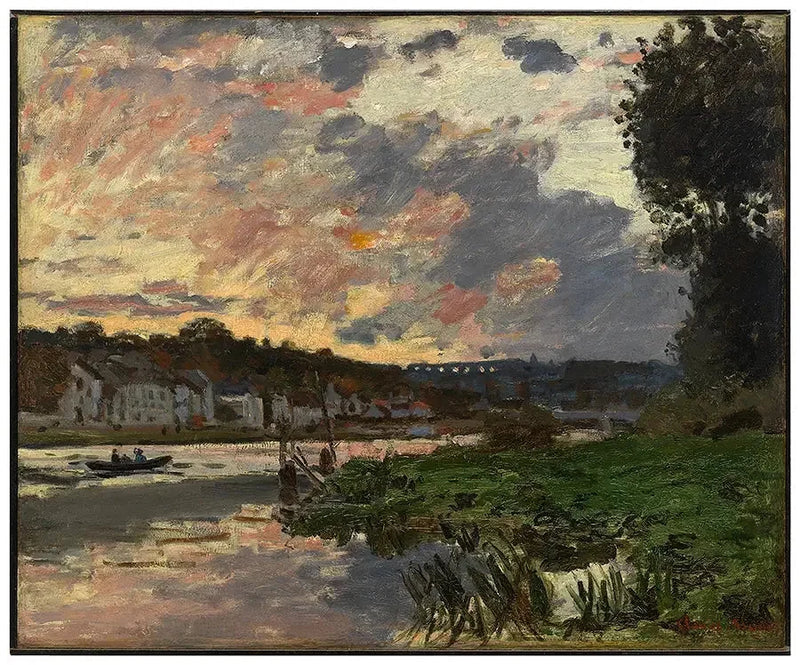 Die Seine bei Bougival, am Abend W151 - Claude Monet
