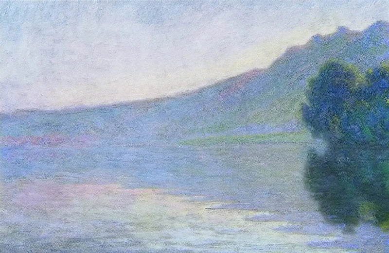Die Seine in Port-Villez, rosa Effekt W1371 - Claude Monet