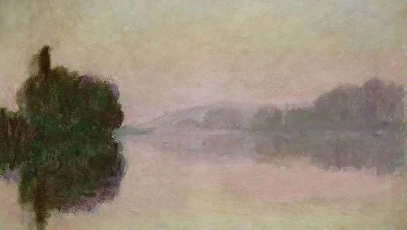 Die Seine in Port-Villez, Abendeffekt W1379 - Claude Monet