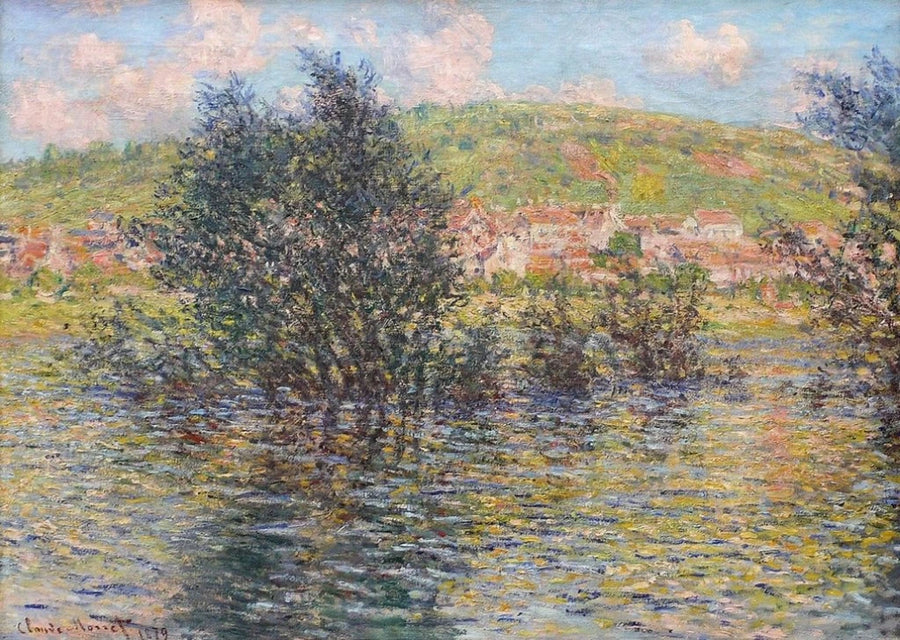 Die Seine bei Vétheuil, Sonnenlicht-Effekt nach dem Regen - Claude Monet