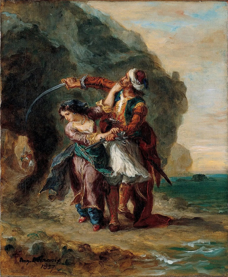Selim und Zuleika - Eugène Delacroix