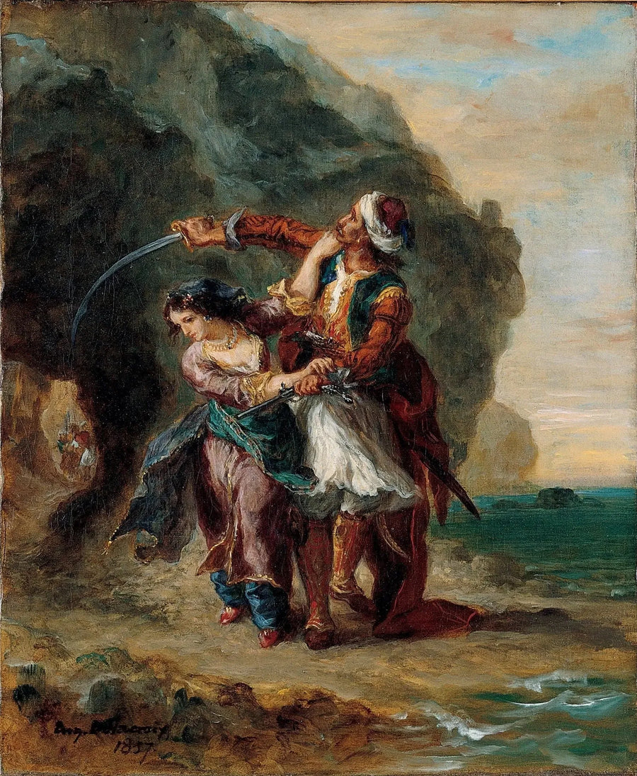 Selim und Zuleika - Eugène Delacroix