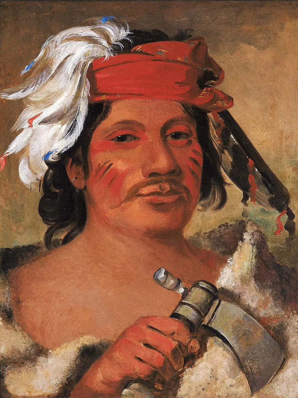Seneca Steele, un grand libertin - George Catlin image 1 copie de tableau peinte à la main