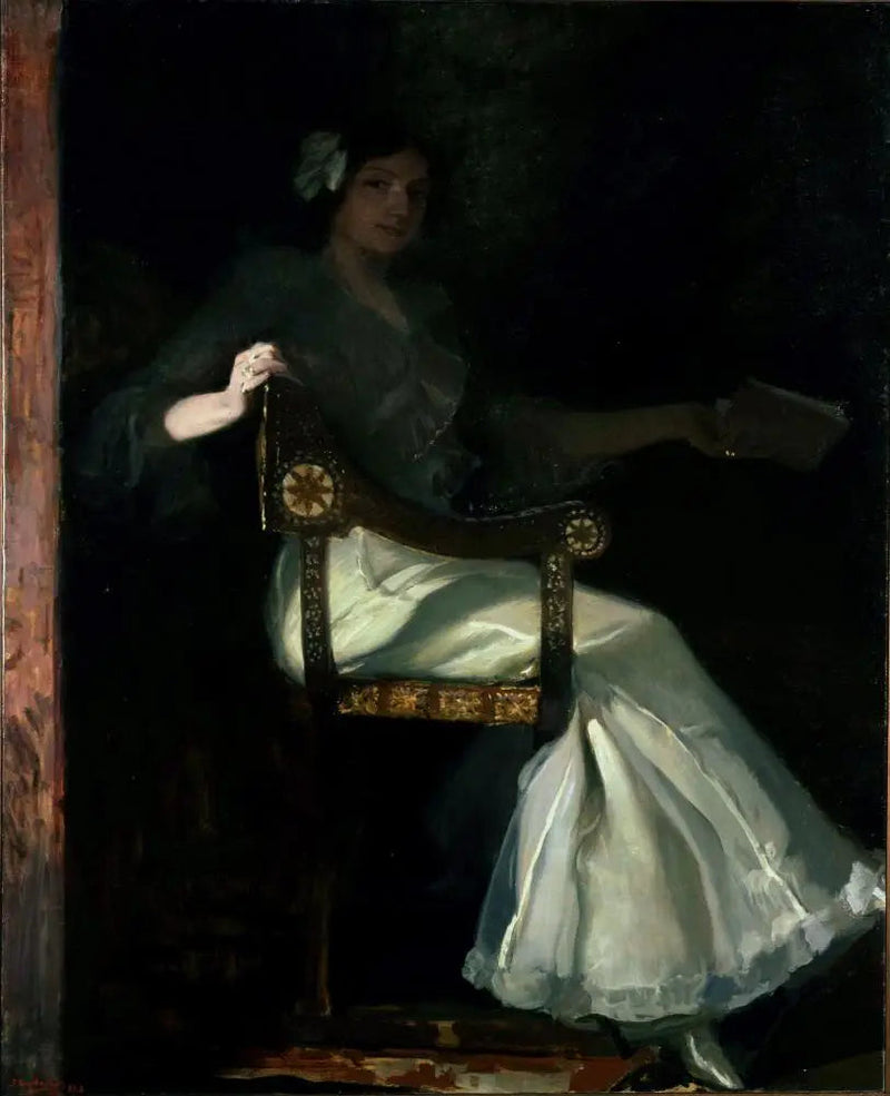 Dame von Sorolla in Weiß - Joaquín Sorolla