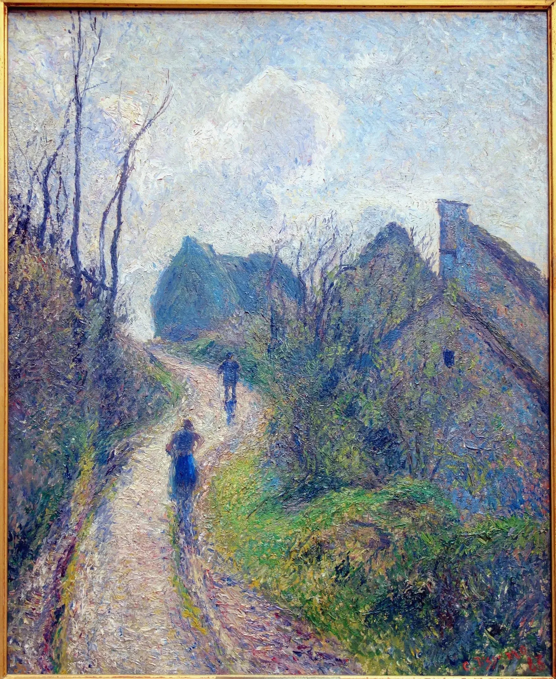 Sente de la Ravinière à Osny - Camille Pissarro image 1 copie de tableau peinte à la main