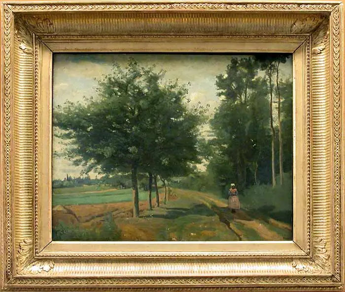 Spaziergang entlang des Waldes - Jean-Baptiste Camille Corot