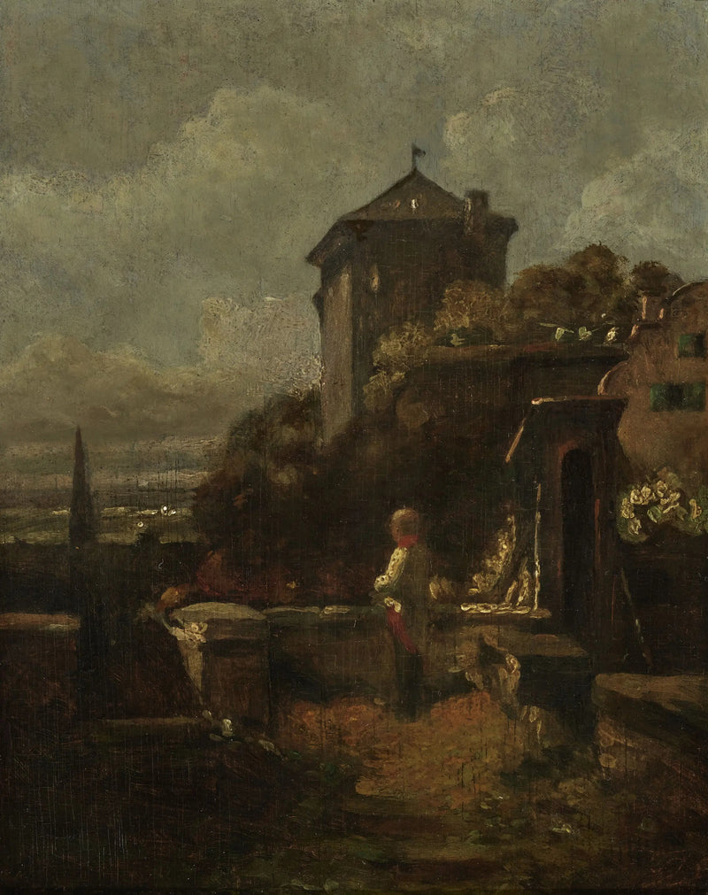 Wächter auf den Stadtmauern - Carl Spitzweg