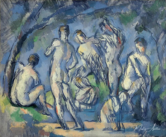 Sept baigneurs - Paul Cézanne - Reproductions de tableaux et peintures haut de gamme