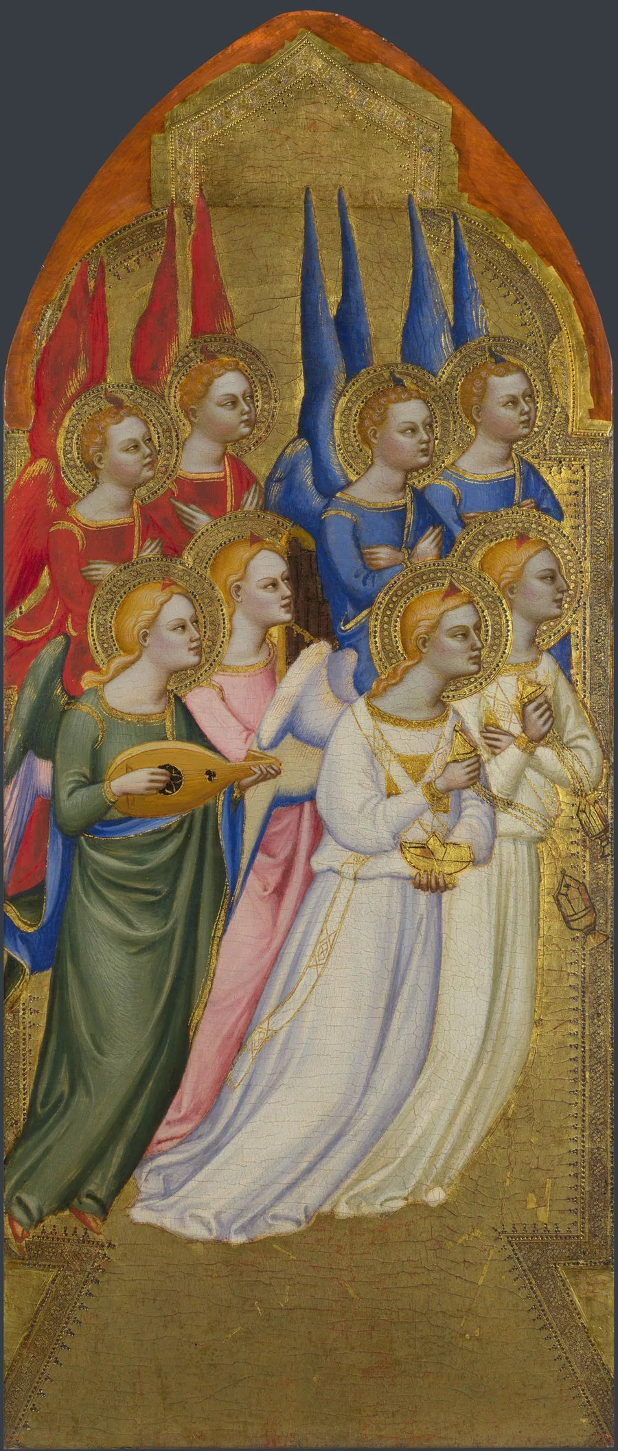Seraphinen, Cherubinen und anbetende Engel - Jacopo di Cione