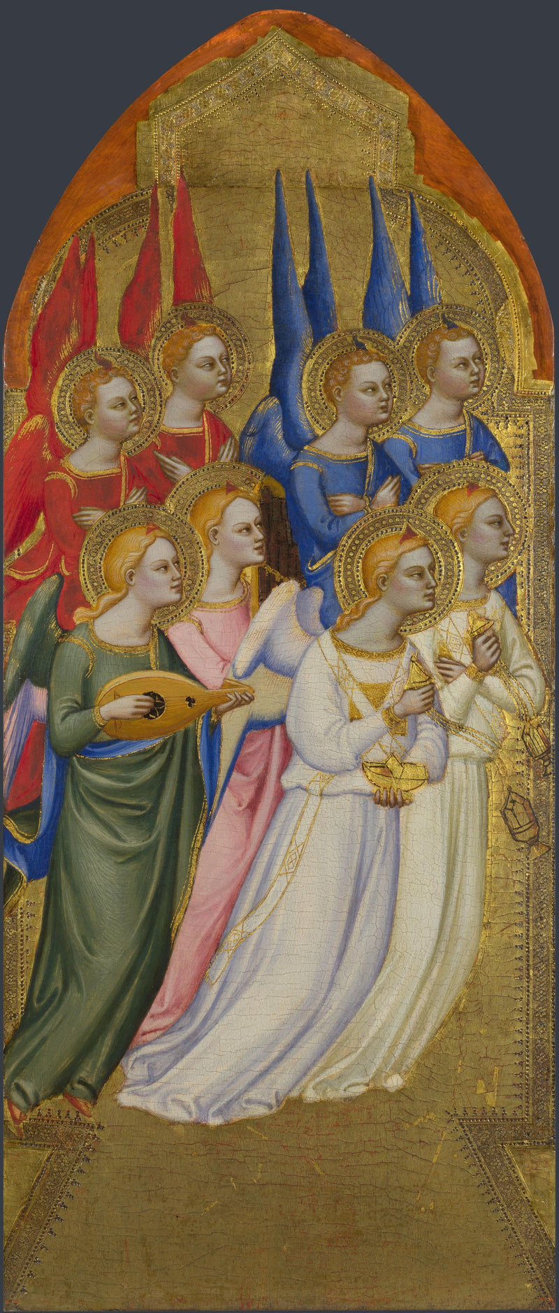 Seraphinen, Cherubinen und anbetende Engel - Jacopo di Cione