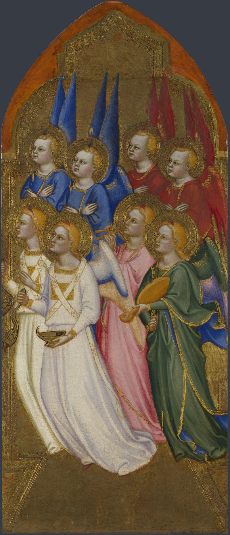 Seraphinen, Cherubinen und Engel Anbeter - Jacopo di Cione