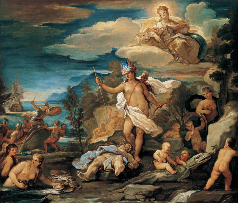 Serie der vier Weltteile. Amerika - Luca Giordano