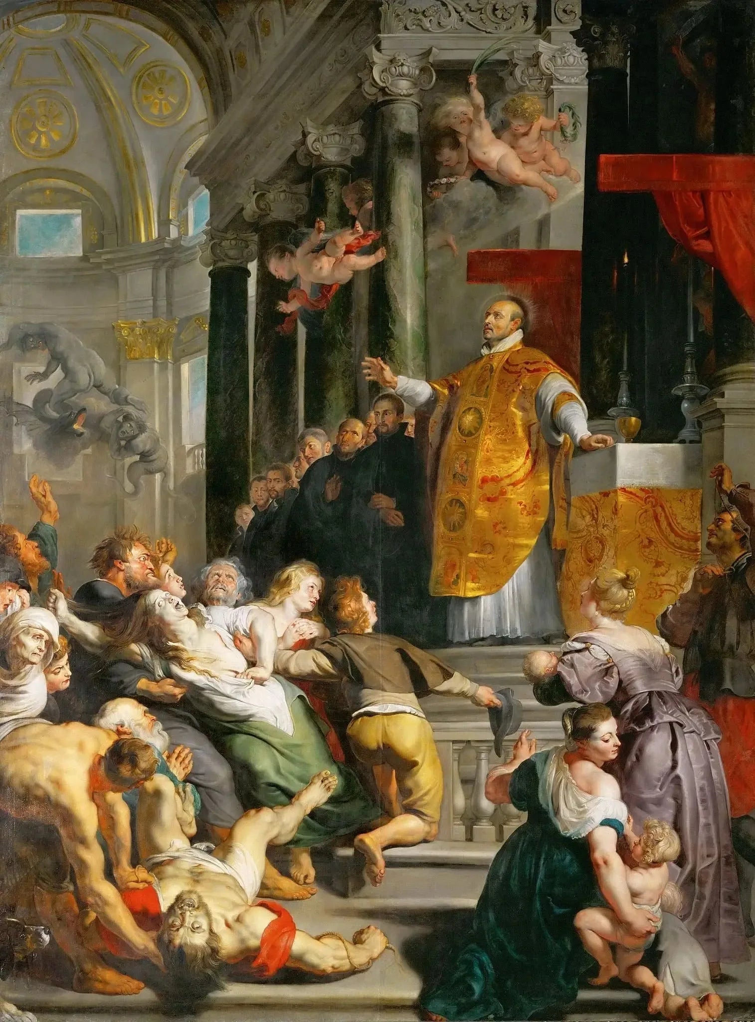 Sermon de saint Ignace de Loyola - Peter Paul Rubens image 1 reproduction artisanale de tableau