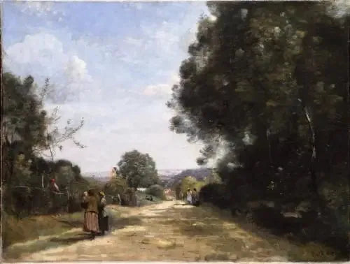 Sèvres-Brimborion. Vue prise en regardant Paris - Jean-Baptiste Camille Corot image 1 reproduction réalisée par Alpha Reproduction