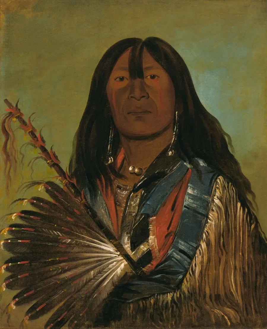 Shón-ka, der Hund, Anführer der Bande der Bad Arrow Points - George Catlin