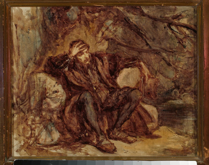 Sigismond Auguste im Garten von Vilnius, Skizze - Jan Matejko