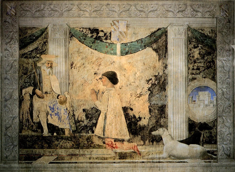 Sigismondo Pandolfo Malatesta im Gebet vor Heiligen Sigismund - Piero della Francesca