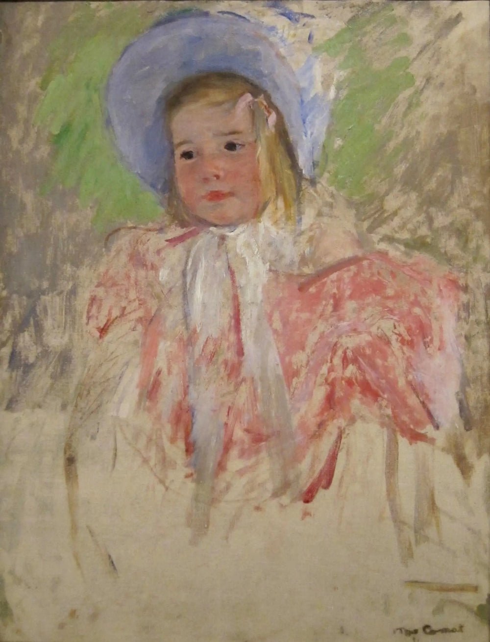 Simone au bonnet bleu (n° 1) - Mary Cassatt image 1 tableau peint à l’huile sur toile