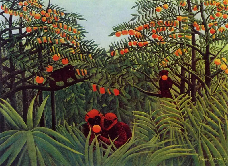 Affen im Regenwald - Henri Rousseau