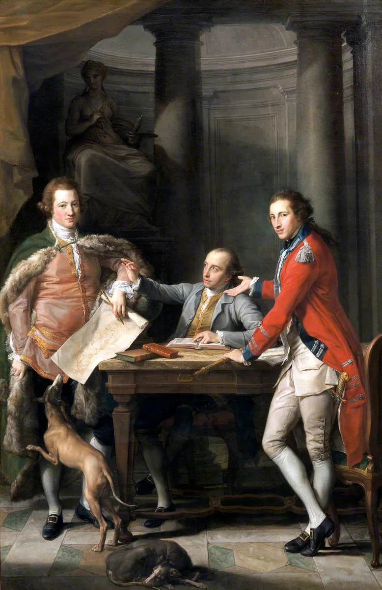 Sir Watkin Williams-Wynn (1749–1789), 4. Baronet, Thomas Apperley (1734–1819) und Kapitän Edward Hamilton - Pompeo Batoni