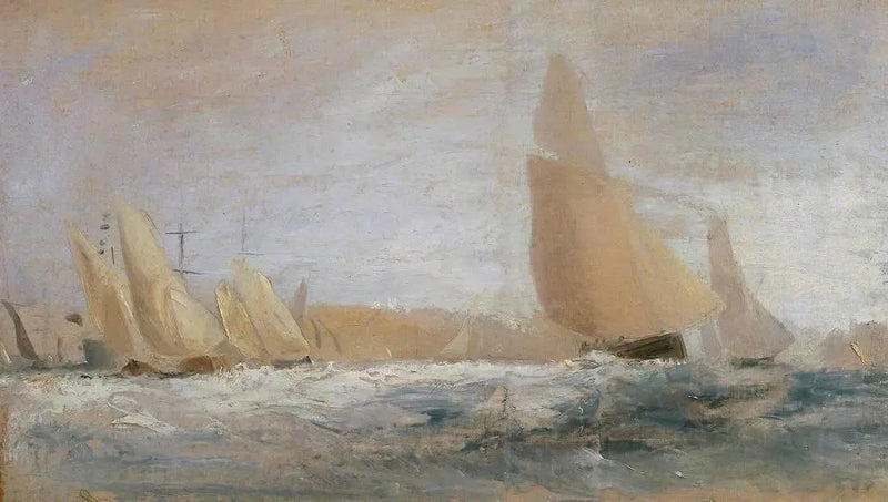Skizze für 'East Cowes Castle, die Regatta gegen den Wind' Nr. 1 - J. M. W. Turner