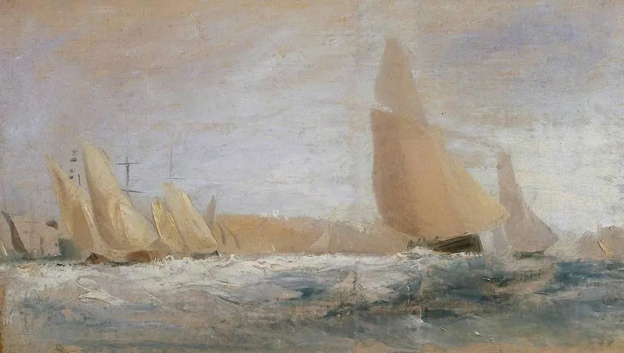 Skizze für 'East Cowes Castle, die Regatta gegen den Wind' Nr. 1 - J. M. W. Turner