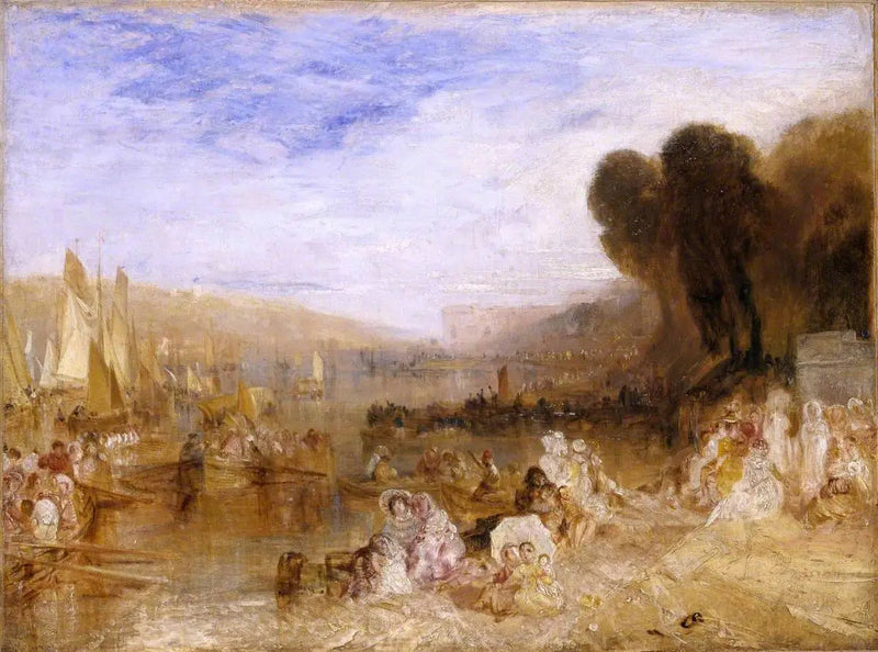 Skizze für 'East Cowes Castle, die Regatta, die für ihre Anlegestellen startet' Nr. 3 - J. M. W. Turner