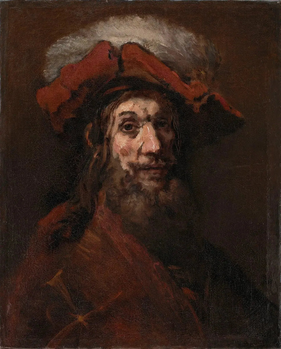 Skizze des Ritters mit dem Falken, bekannt als "Kreuzritter" - Rembrandt