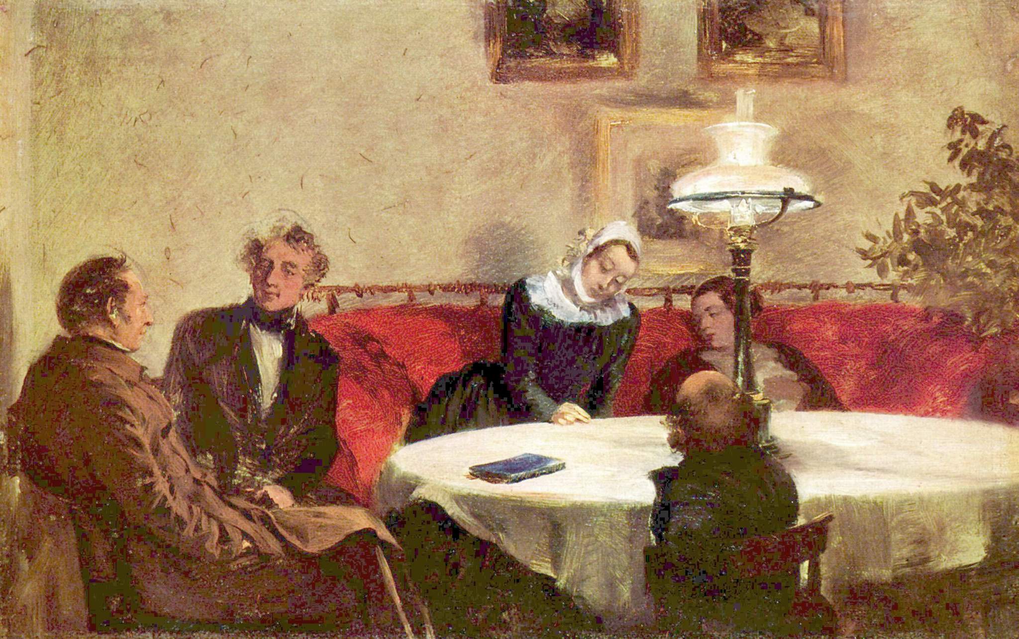 Gesellschaft Abend - Adolph von Menzel