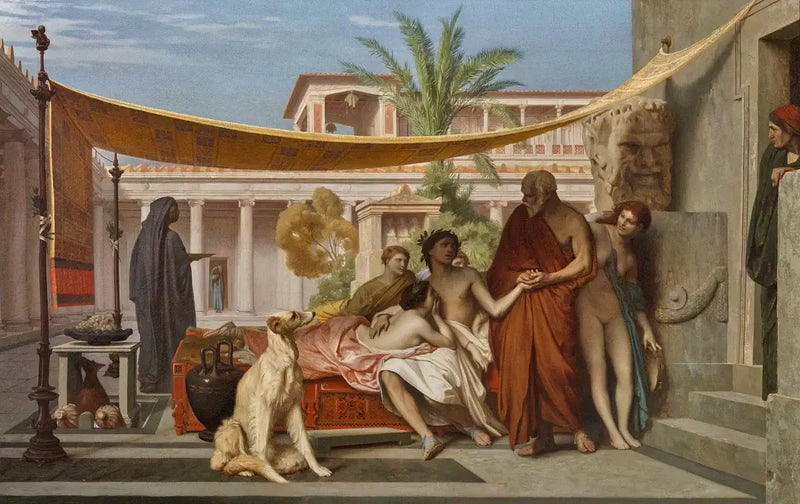 Sokrates sucht Alkibiades im Haus von Aspasia - Jean-Léon Gérôme